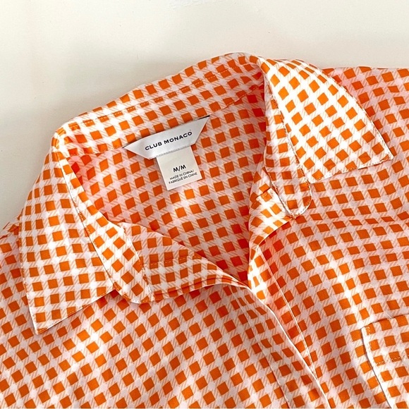 Club Monaco Gingham Popover Pocket Shirt - Picture 8 of 10